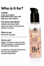ClearCode 2.0 Nano Clean Face Wash | Rose PDRN + 9-Humectant  + Sal ACD302 Advanced Skin Cleanser