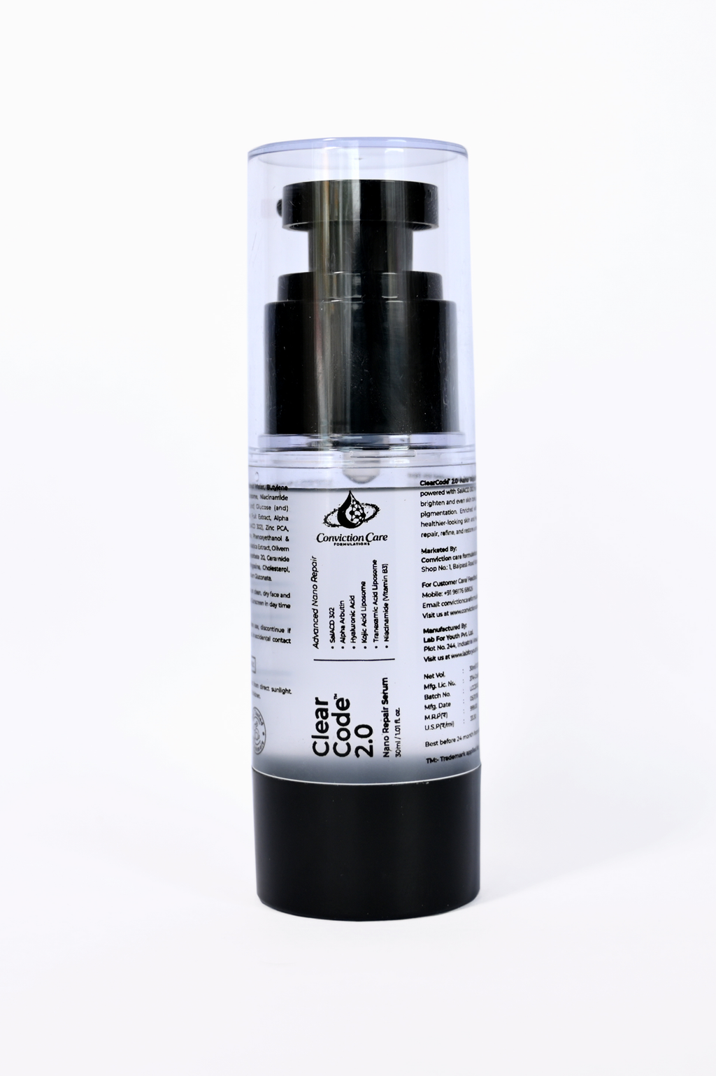 ClearCode 2.0 Nano Repair Serum | Complete Skin Correction - Brightening + Acne + Dark Spots + Melasma + Pores + Hydration + Barrier Repair with Liposomal Tranexamic Acid & Ceramides