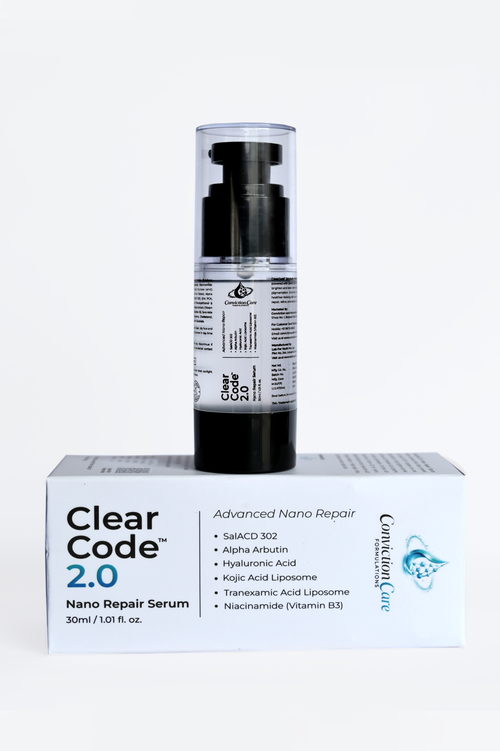 ClearCode 2.0 Nano Repair Serum | Complete Skin Correction - Brightening + Acne + Dark Spots + Melasma + Pores + Hydration + Barrier Repair with Liposomal Tranexamic Acid & Ceramides