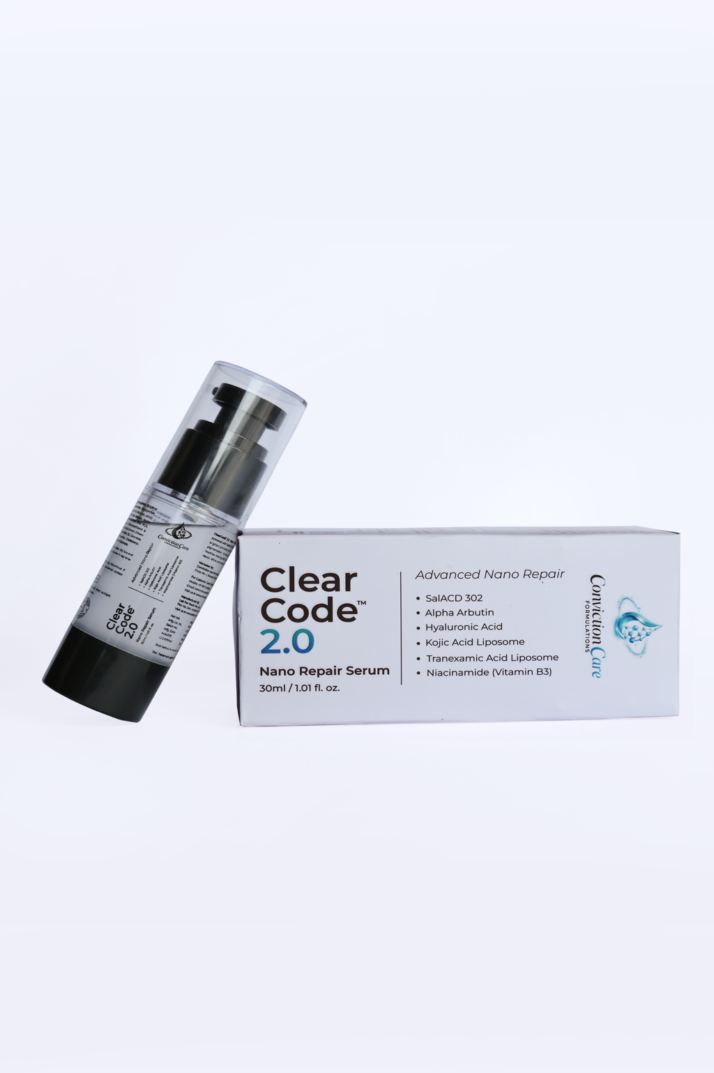 ClearCode 2.0 Nano Repair Serum | Complete Skin Correction - Brightening + Acne + Dark Spots + Melasma + Pores + Hydration + Barrier Repair with Liposomal Tranexamic Acid & Ceramides